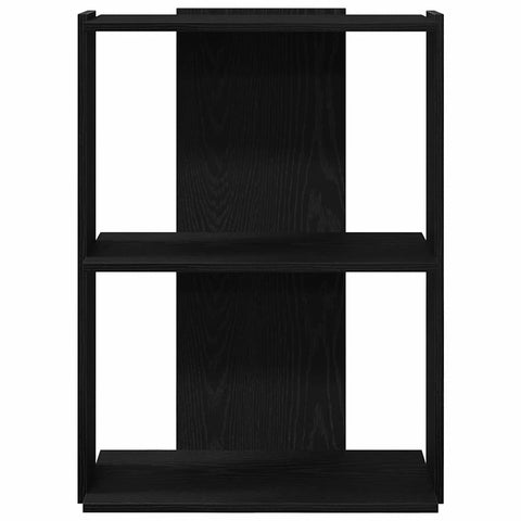 vidaXL Bookcase 3-Tier Black 60x30x80 cm Engineered Wood