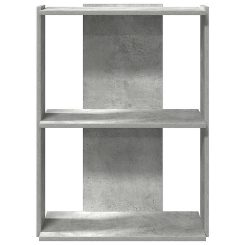 vidaXL Bookcase 3-Tier Concrete Grey 60x30x80 cm Engineered Wood