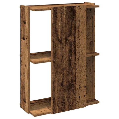 vidaXL Bookcase 3-Tier Old Wood 60x30x80 cm Engineered Wood