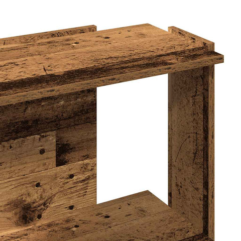 vidaXL Bookcase 3-Tier Old Wood 60x30x80 cm Engineered Wood