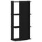 vidaXL Bookcase 3-Tier Black 60x30x120 cm Engineered Wood