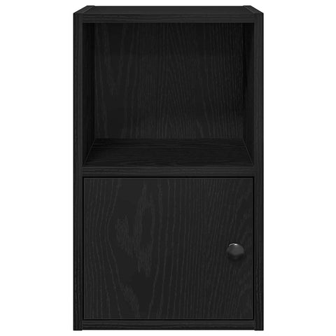 vidaXL Bookcase Black Oak 31x24x52 cm Engineered Wood
