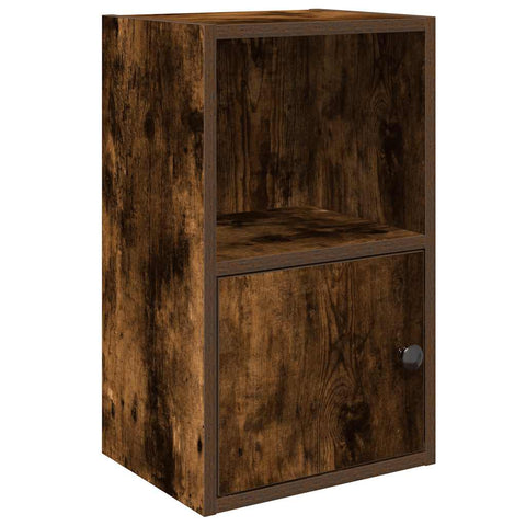 vidaXL Bookcase Smoked Oak 31x24x52 cm Engineered Wood