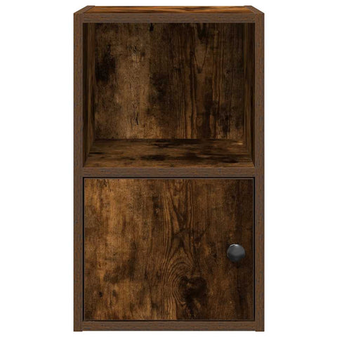 vidaXL Bookcase Smoked Oak 31x24x52 cm Engineered Wood