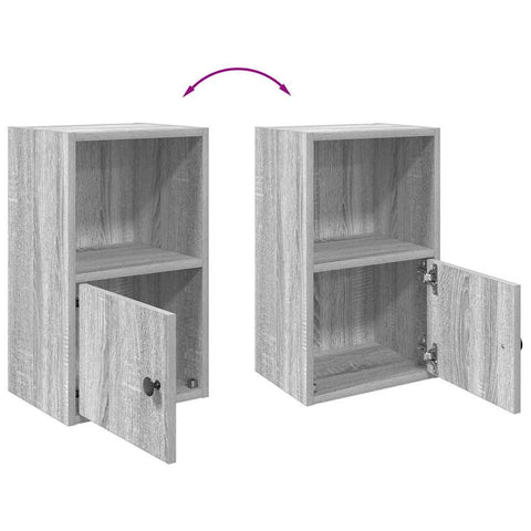 vidaXL Bookcase Grey Sonoma 31x24x52 cm Engineered Wood