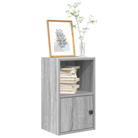 vidaXL Bookcase Grey Sonoma 31x24x52 cm Engineered Wood