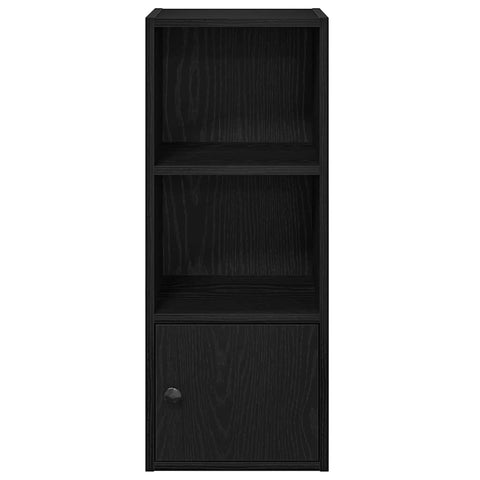 vidaXL Bookcase Black Oak 31x24x77 cm Engineered Wood