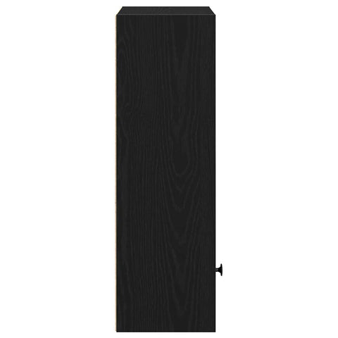 vidaXL Bookcase Black Oak 31x24x77 cm Engineered Wood