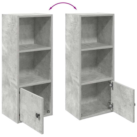 vidaXL Bookcase Concrete Grey 31x24x77 cm Engineered Wood