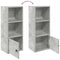 vidaXL Bookcase Concrete Grey 31x24x77 cm Engineered Wood