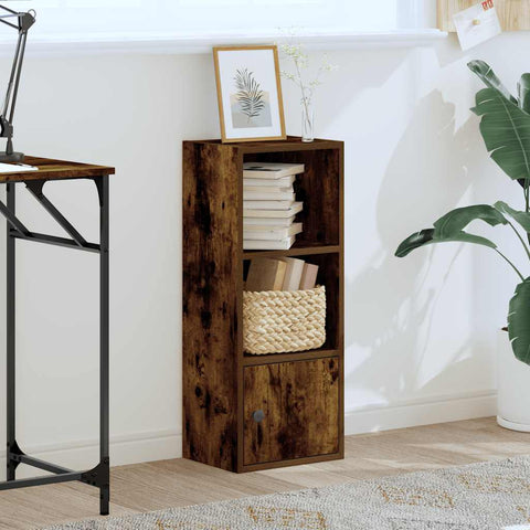 vidaXL Bookcase Smoked Oak 31x24x77 cm Engineered Wood