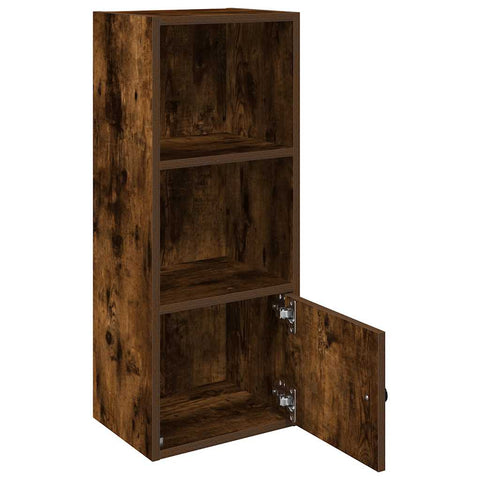 vidaXL Bookcase Smoked Oak 31x24x77 cm Engineered Wood