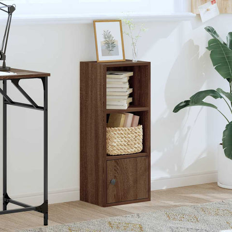 vidaXL Bookcase Brown Oak 31x24x77 cm Engineered Wood