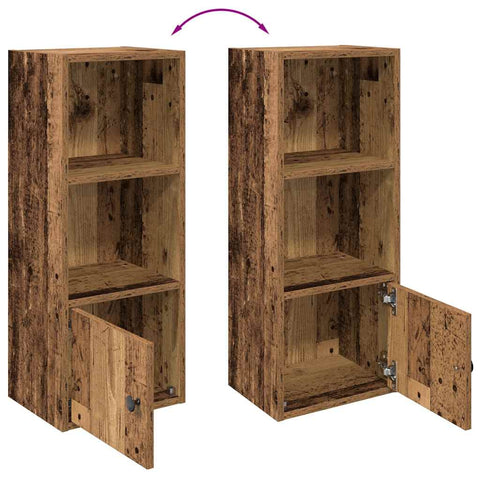 vidaXL Bookcase Old Wood 31x24x77 cm Engineered Wood