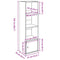 vidaXL Bookcase Black Oak 31x24x102 cm Engineered Wood