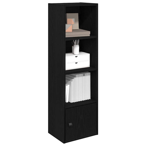 vidaXL Bookcase Black Oak 31x24x102 cm Engineered Wood