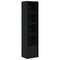 vidaXL Bookcase Black Oak 31x24x127 cm Engineered Wood