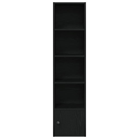 vidaXL Bookcase Black Oak 31x24x127 cm Engineered Wood