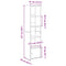 vidaXL Bookcase Black Oak 31x24x127 cm Engineered Wood