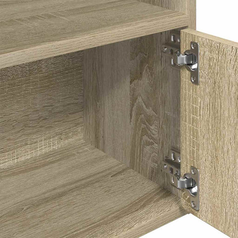 vidaXL Bookcase Sonoma Oak 31x24x127 cm Engineered Wood