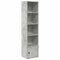 vidaXL Bookcase Concrete Grey 31x24x127 cm Engineered Wood