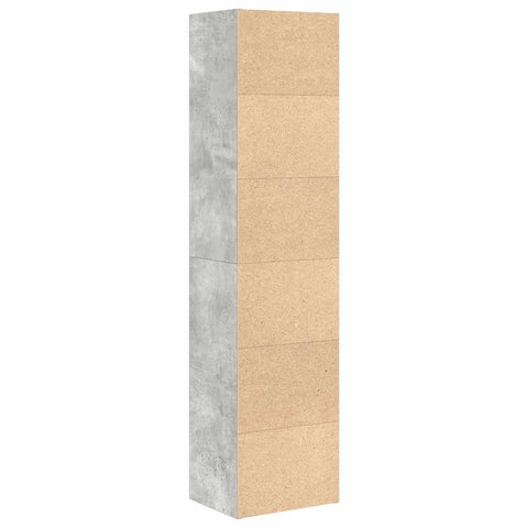 vidaXL Bookcase Concrete Grey 31x24x127 cm Engineered Wood