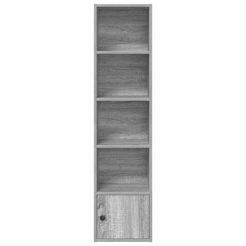 vidaXL Bookcase Grey Sonoma 31x24x127 cm Engineered Wood