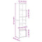 vidaXL Bookcase Brown Oak 31x24x127 cm Engineered Wood