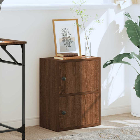 vidaXL Bookcase Brown Oak 40x24x52 cm Engineered Wood