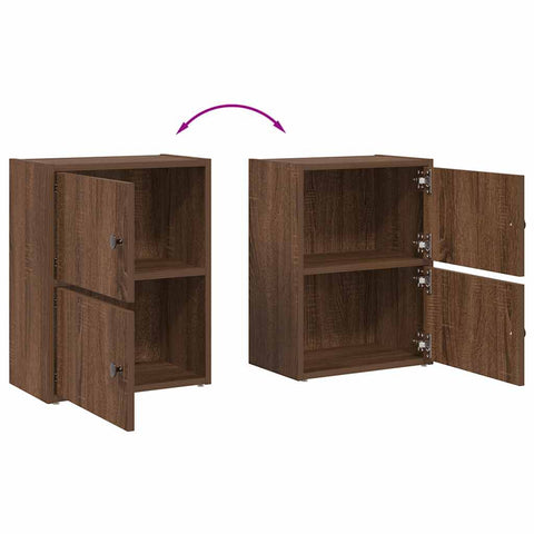 vidaXL Bookcase Brown Oak 40x24x52 cm Engineered Wood