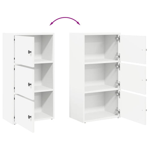 vidaXL Bookcase White 40x24x77 cm Engineered Wood