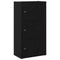 vidaXL Bookcase Black Oak 40x24x77 cm Engineered Wood