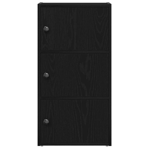 vidaXL Bookcase Black Oak 40x24x77 cm Engineered Wood