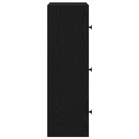 vidaXL Bookcase Black Oak 40x24x77 cm Engineered Wood