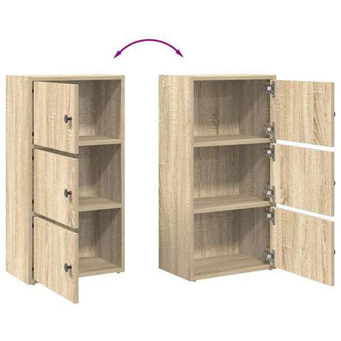 vidaXL Bookcase Sonoma Oak 40x24x77 cm Engineered Wood