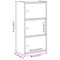 vidaXL Bookcase Grey Sonoma 40x24x77 cm Engineered Wood