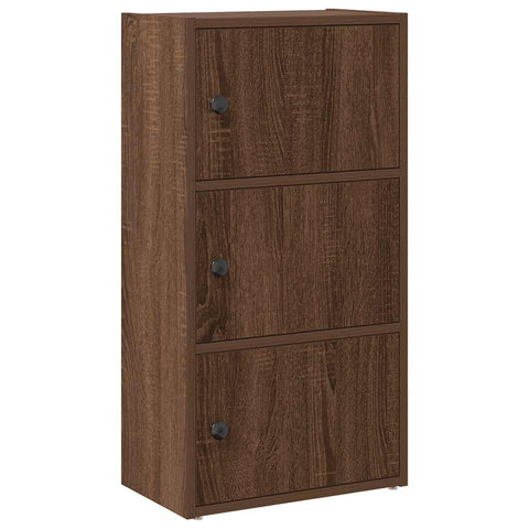 vidaXL Bookcase Brown Oak 40x24x77 cm Engineered Wood