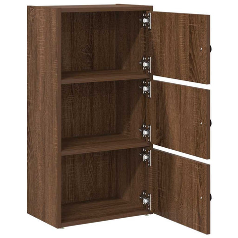 vidaXL Bookcase Brown Oak 40x24x77 cm Engineered Wood