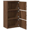 vidaXL Bookcase Brown Oak 40x24x77 cm Engineered Wood