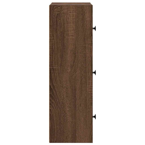 vidaXL Bookcase Brown Oak 40x24x77 cm Engineered Wood