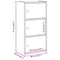 vidaXL Bookcase Brown Oak 40x24x77 cm Engineered Wood