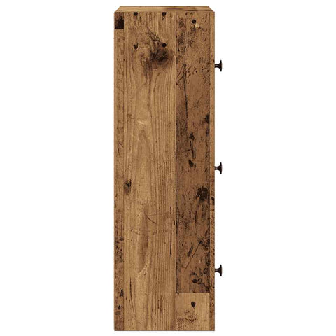 vidaXL Bookcase Old Wood 40x24x77 cm Engineered Wood