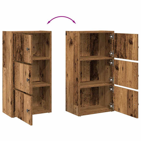 vidaXL Bookcase Old Wood 40x24x77 cm Engineered Wood