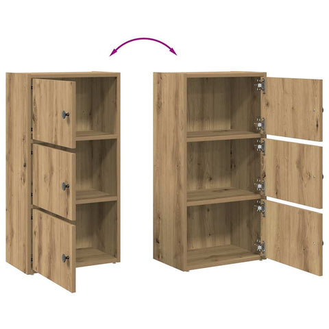 vidaXL Bookcase Artisan Oak 40x24x77 cm Engineered Wood