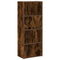 vidaXL Bookcase Smoked Oak 40x24x102 cm Engineered Wood