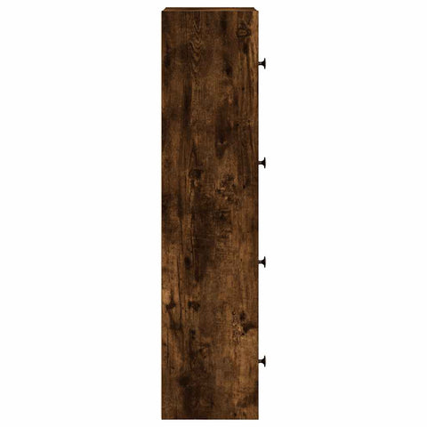 vidaXL Bookcase Smoked Oak 40x24x102 cm Engineered Wood