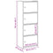 vidaXL Bookcase Smoked Oak 40x24x102 cm Engineered Wood
