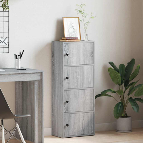 vidaXL Bookcase Grey Sonoma 40x24x102 cm Engineered Wood