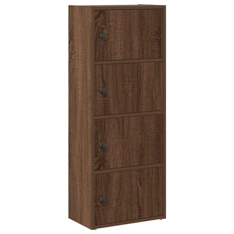 vidaXL Bookcase Brown Oak 40x24x102 cm Engineered Wood