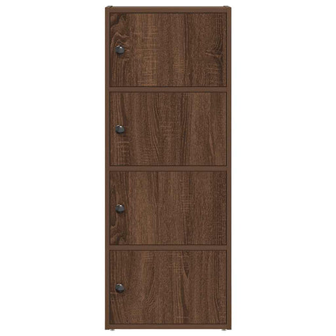vidaXL Bookcase Brown Oak 40x24x102 cm Engineered Wood
